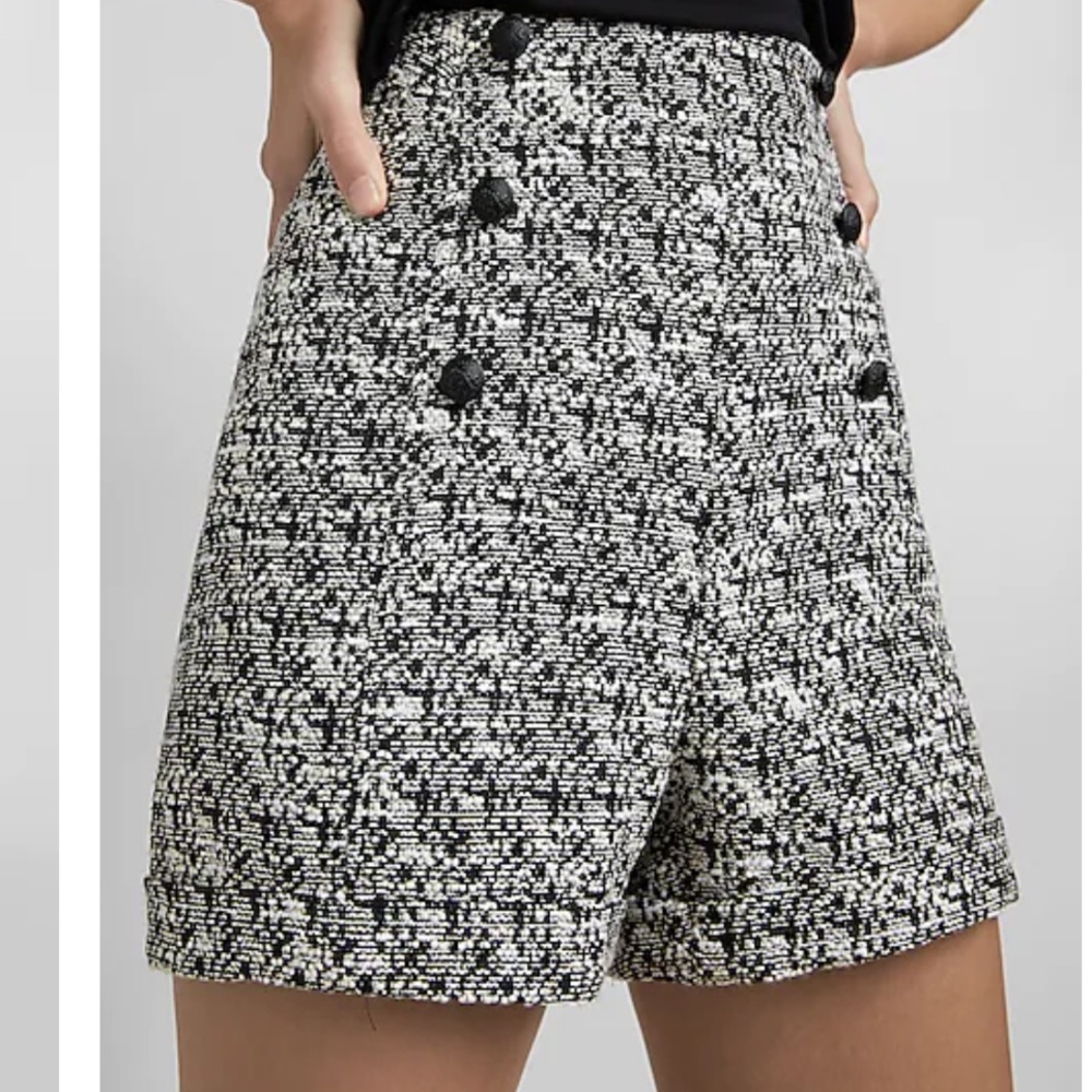 Super High Waisted Tweed Sailor Short